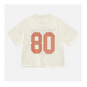 American football Jersey <b>t</b>-<b>shirts</b> sublimated embroidered logo custom <b>polyester</b> boxy mesh street wear soccer jersey tops - Product Image 2