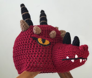 Rồng sọ cap đỏ scifi tưởng tượng Crochet Beanie người đàn ông mùa đông hat Quà Tặng Halloween Giáng sinh chất liệu cotton Thiết kế logo bãi biển - Product Image 2