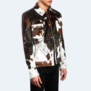 Chaqueta de pelo de vaca para hombre de calle alta 2025 cuero Original diseño pesado transpirable invierno superventas chaqueta de pelo de vaca - Product Image 3