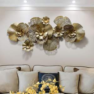 การตกแต่งผนังด้วยโลหะสมัยใหม่ประติมากรรมใบศิลปะเหล็กสำหรับบ้านสำหรับห้องนั่งเล่นโซฟาทีวีพื้นหลังแขวนผนัง - Product Image 4