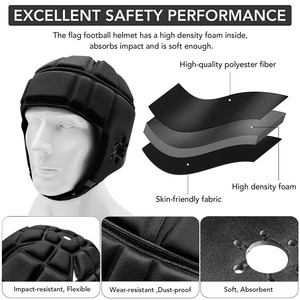 Casques à coque souple personnalisés 7 On7 enfants jeunes Football 7v7 casques personnalisables casque de Rugby rembourré solide - Product Image 5