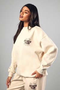 Piedra de gran tamaño de peso pesado mujeres sudadera impresión personalizada de alta calidad impresión Digital Logo Drop Shoulder algodón sudaderas con capucha - Product Image 2