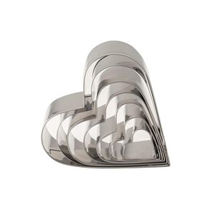 Proveedor Mayorista de Cortadores de Galletas de Acero Inoxidable en Forma de Corazón, Juego de 7 Piezas, Herramientas para Decoración de Pasteles, Moldes para Galletas - Product Image 1