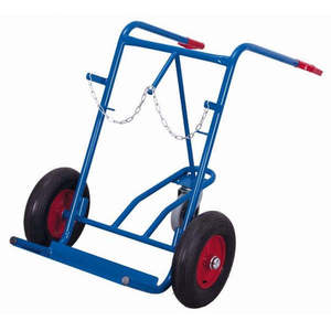 Carrito de Acero Variofit para 2 Botellas de 40-50 Litros, Capacidad de 200 Kg, 3 Ruedas - Product Image 1