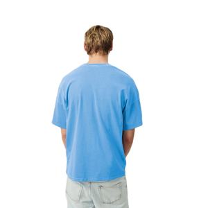 Camiseta clásica azul cielo para hombre, algodón suave, cuello redondo, ajuste relajado, Color sólido, ropa de diario, moda de verano, nueva camiseta de estilo callejero - Product Image 3