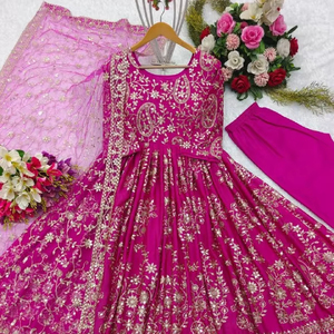 Nuevo Traje Salwar Kamiz Tradicional Islámico para Mujer, Ropa de Fiesta con Bordado, Secado Rápido, Sin Arrugas, Reversible - Product Image 5