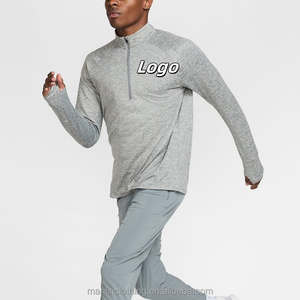 เสื้อมีฮู้ดแบบรูดซิปครึ่งสำหรับผู้ชายเสื้อมีฮู้ดแบบสวมศีรษะมีซิปรูด1/4พอดีตัวสำหรับเล่นกีฬาวิ่งที่มีน้ำหนักเบาโลโก้ออกแบบได้ตามต้องการ - Product Image 3