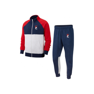 Conjunto deportivo de lana de poliéster de nuevo diseño 2025, 2 uds., chándal de entrenamiento rojo y negro con estampado de logotipo, chaqueta para correr para gimnasio y Fitness para invierno - Product Image 2
