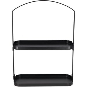 Soporte de exhibición de hierro de 3 niveles para uso multiusos de diseño americano, acabado negro para decoración de Mesa para el hogar, Soporte redondo de Metal - Product Image 6