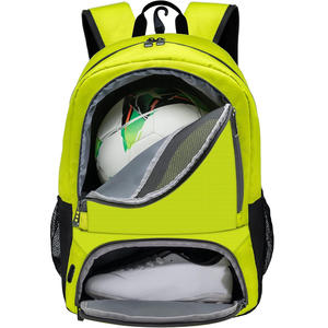 Sac à dos de football avec rangement pour balles Broderie du nom de l'équipe Options d'étiquettes de marque personnalisées pour la pratique ou l'école - Product Image 1