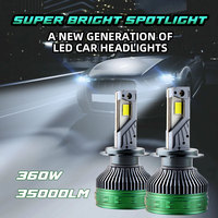 Quatre tuyaux en cuivre haute puissance universel voiture ampoules LED lumières H1 H3 9005 9006 H7 H11 H4 phares LED