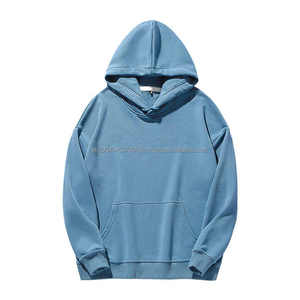 Pull à capuche vintage épais pour hommes, sweat-shirt à fermeture éclair surdimensionné en coton thermique en peluche, design brodé, hiver solide - Product Image 3