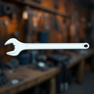 7 mm Open-End <b>Wrench</b> with Key White and Black 78 mm Length - Product Image 3