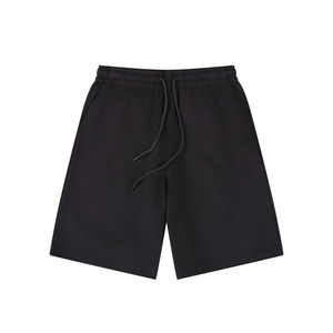 Nouveau design Logo personnalisable motif unisexe 280 g/m² soie de lait short décontracté à cordon pour hommes - Product Image 4