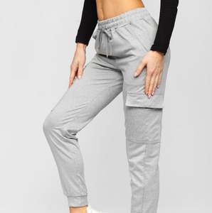 Pantalones de chándal OEM personalizados para mujer con bolsillos delanteros planos al por mayor para ropa Formal ropa de mujer en blanco - Product Image 4