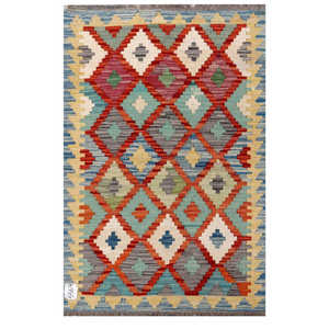 Tapis Imaco Maimana Afghanistan Kilim 122 x 79 cm, pièce décorative murale - Product Image 1