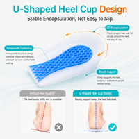 Coussinets de talon en silicone PU pour augmenter la hauteur, inserts orthopédiques en gel pour le soin des pieds, coussinets de talon en gel