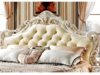 Ensemble de chambre à coucher royal moderne de luxe, lit king-size rembourré en acajou sculpté à la main avec rangement extensible, 2 tables de chevet, mobilier de maison et d'hôtel