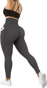 Leggings de Cintura Alta con Control de Abdomen y Bolsillo, Pantalones Deportivos Transpirables de Spandex y Poliéster - Product Image 6