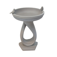 Bac à oiseaux en Fiberstone pour jardin, design moderne, écologique, léger, durable, intérieur/extérieur, trou de drainage, logo personnalisé, maison