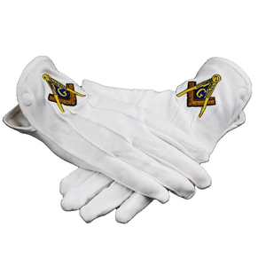 Gants 100% coton en gros d'usine avec logo maçonnique sur mesure pour les sports quotidiens et les activités de plein air d'hiver - Product Image 1