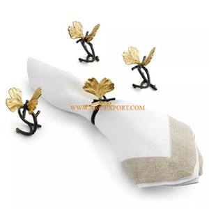 Anillos de sujeción de tejido de servilleta con forma de ciervo de Metal pulido espejo, juego de 6 servilleteros de decoración de mesa de forma personalizada a la venta - Product Image 6