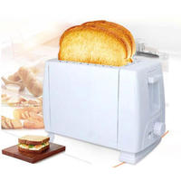 Machine à sandwichs électrique 2 tranches en acier inoxydable avec plaques antiadhésives automatiques en ABS, appareil de cuisine 2-en-1