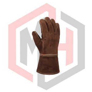 Guantes Resistentes al Calor de Cuero Dividido, Cuero Vacuno de 11 oz de Grosor, 14 Pulgadas, Antiestáticos, Resistentes a Desgarros, para Chimeneas y Fogatas - Product Image 2