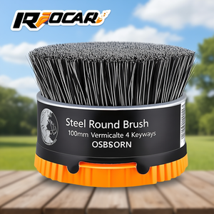Steel Round <b>Brush</b> 100mm Vermiculite 4 Keyways 5000 RPM OSBORN - Product Image 3