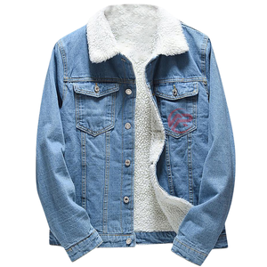 Chaqueta de hombre de fábrica directa abrigo de mezclilla informal con botón y bordado al por mayor para ropa de vaqueros de invierno - Product Image 6