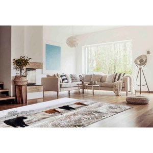 Tapis Vache des Highlands, Tapis imprimé, Grand tapis de style farmhouse, Tapis à poils doux - Product Image 5
