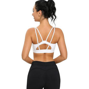 Sujetador deportivo personalizado suave de secado rápido para mujer, ropa de yoga para gimnasio, entrenamiento de alto impacto para correr, un hombro - Product Image 4