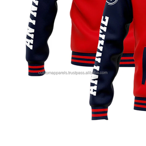 Custom embroidery wool varsity jacket breathable windproof streetwear letterman <b>coat</b> for men - Product Image 5