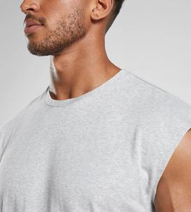 Chaleco deportivo personalizado de dos tonos acanalado en contraste para hombre, chaleco transpirable de algodón para entrenamiento en gimnasio, verano, hecho para correr, poliéster, estampado 3D - Product Image 6