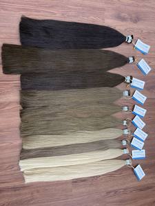Top High Quality Bulk Super Double Drawn Vietnamese Human Hair Extensions Raw Material Wave Style No <b>Tangles</b> No Shedding - Product Image 5