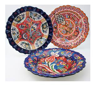 Cuencos de sopa de cerámica multicolor de 20 onzas con asas Cuencos de cerámica chapados Platos con acabado brillante personalizado - Product Image 3