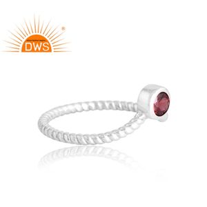 Última Colección Vintage, Anillo de Plata de Ley 925 con Granate Natural, Joyería Personalizada para Mujer, Regalo para Ella - Product Image 4