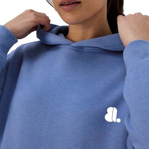 Sudadera con capucha de mujer de color sólido con logotipo personalizado al por mayor liso canguro bolsillo ajustado informal poliéster algodón - Product Image 3