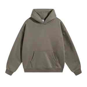 Sweats à capuche vierges personnalisés 450 Gsm sweat à capuche lesté pull surdimensionné épaule tombante sweat à capuche lourd - Product Image 6