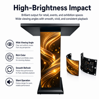Pantalla LED a Todo Color HD sin Costuras, Señalización Digital, Control por Aplicación Inteligente para Publicidad Personalizada y Presentaciones en Podio