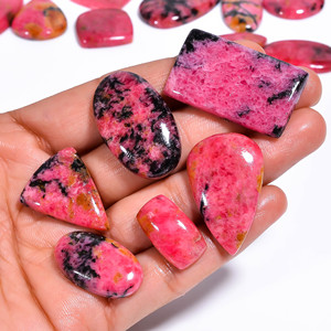 Piedra Preciosa Natural de Rodonita Grado AAA, Cabujón de Cuarzo de Forma Mixta con Tamaño Personalizable para Joyería - Product Image 6