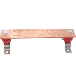 Kit <span class=keywords><strong>de</strong></span> barres <span class=keywords><strong>de</strong></span> terre en cuivre pour rack télécom à 16 positions terminales produits LV jambes isolantes mise à la terre - Product Image 2