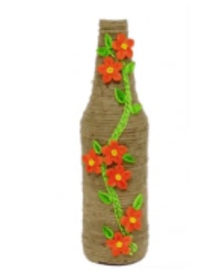 New Look Artistic and Beautiful Qualities Jute <b>Bottle</b> Elegant For Home Hotel Decor Usage In Wholesale Cheap price Jute <b>Bottle</b> - Product Image 1