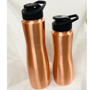 Copper <b>Metal</b> <b>Water</b> <b>Bottle</b> With Floral Print Online Most Demanded Decorative Copper <b>Bottle</b> from India - Product Image 3