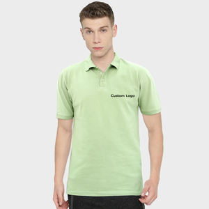เสื้อยืดคอโปโลผ้าฝ้ายผู้ชาย,เสื้อโปโลคอปกสีตรงข้ามกระเป๋า - Product Image 5