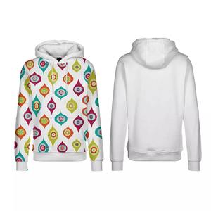 Sudadera con capucha de sublimación de invierno unisex con patrón sólido transpirable y secado rápido en tela de poliéster/algodón - Product Image 4