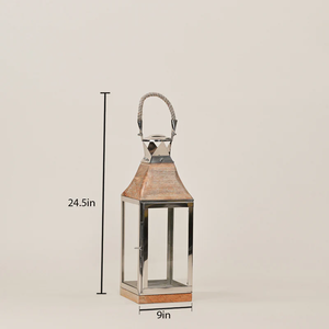 Lanterne en métal artisanale pour la décoration de la maison, offrant un design artistique et une lumière chaleureuse pour des ambiances intérieures chaleureuses - Product Image 2