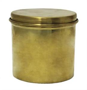 Attractive Design Brass Gold Color Iron Metal Round Shape <b>Storage</b> <b>Box</b> <b>With</b> <b>Lid</b> Use for Kitchenware Tabletop Decorative <b>Box</b> - Product Image 1
