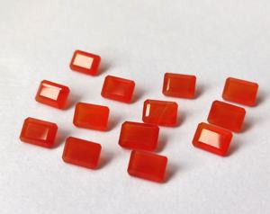 คาร์เนเลียนสีส้มธรรมชาติทรงแปดเหลี่ยม5x7มม. ตัดเหลี่ยมเพชรพลอย-ส้มคาร์เนเลียนที่มีคุณภาพสูง - Product Image 6