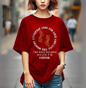 Camiseta Gráfica Extra Grande de Moda para Mujer - Camiseta Holgada con Cuello Redondo y Estampado de Letras de Grafiti para Ropa Urbana - Product Image 1